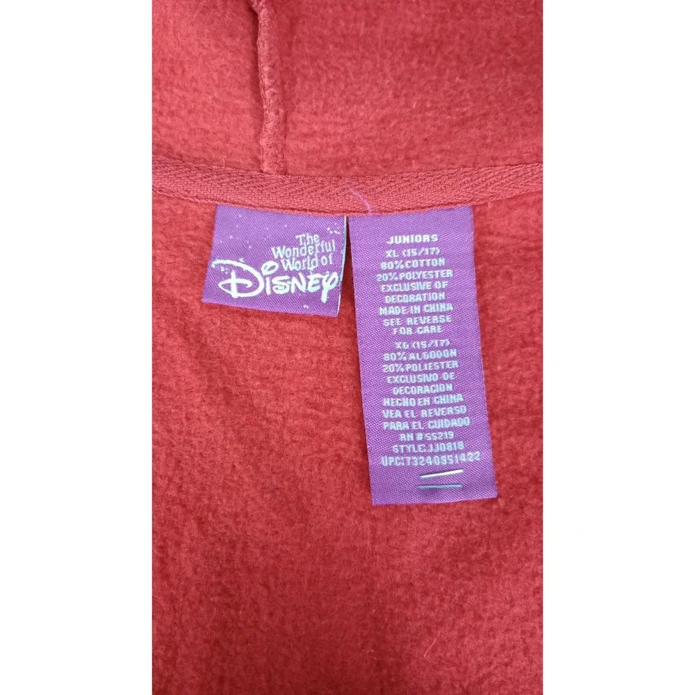 Disney Junior Size XL 15/17 Red Mickey Mouse Zip Hoodie Jacket